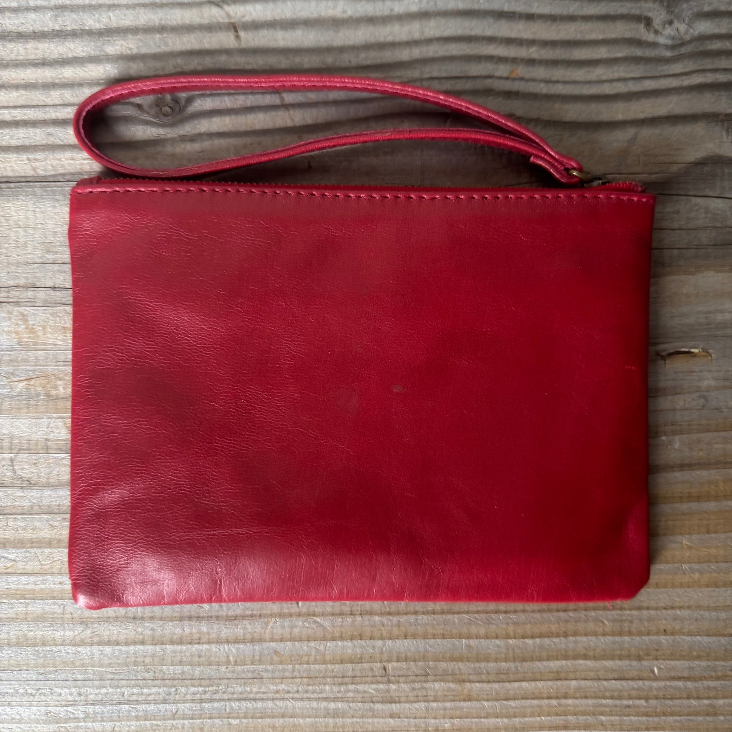 Leather Phone Clutch With Wrist Strap