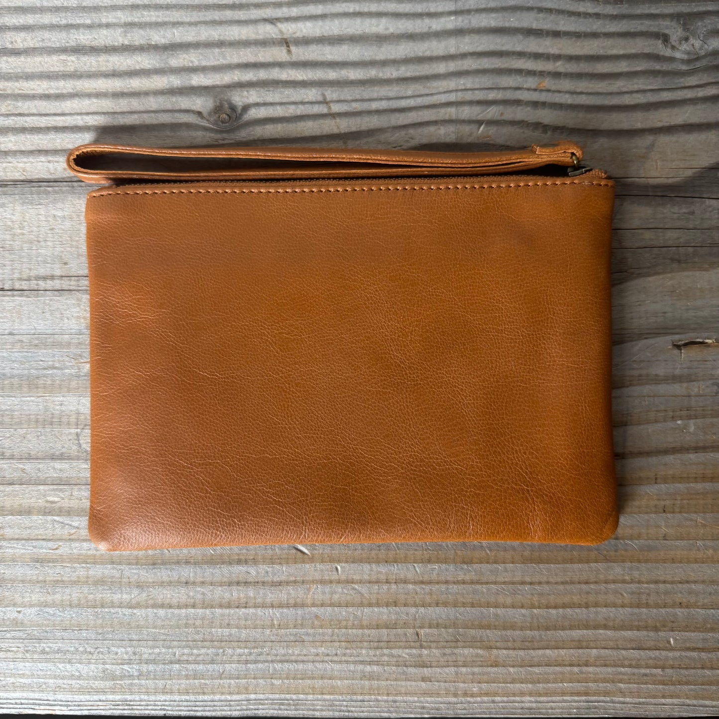 Leather Phone Clutch With Wrist Strap