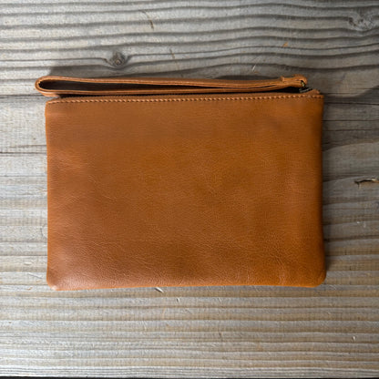 Leather Phone Clutch With Wrist Strap