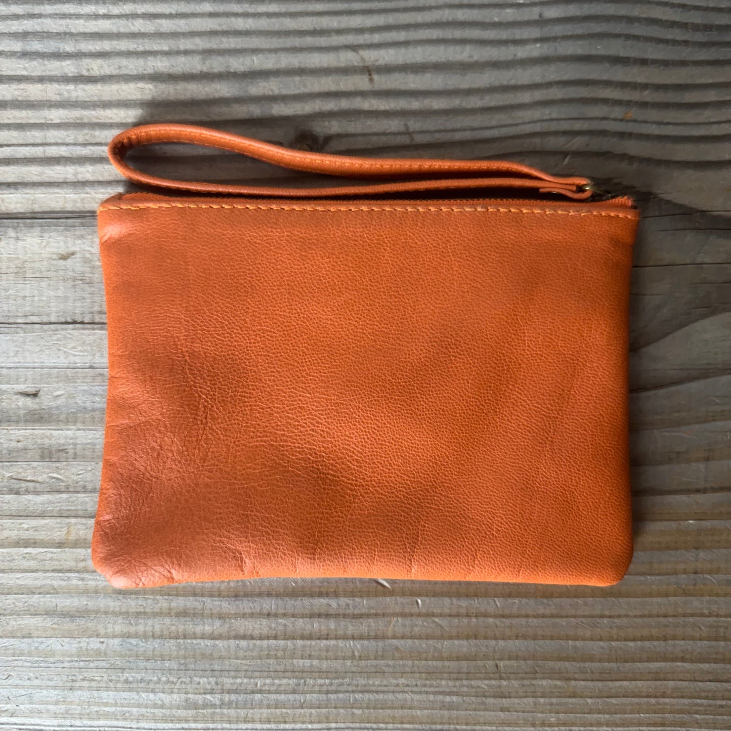 Leather Phone Clutch With Wrist Strap