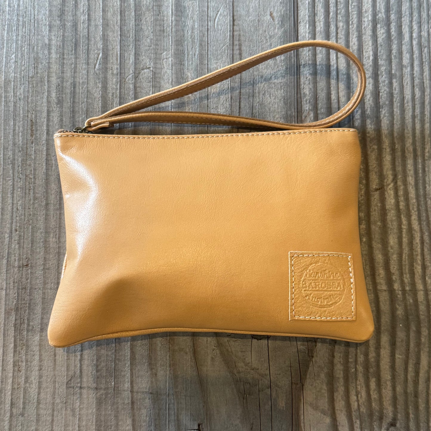 Leather Phone Clutch With Wrist Strap