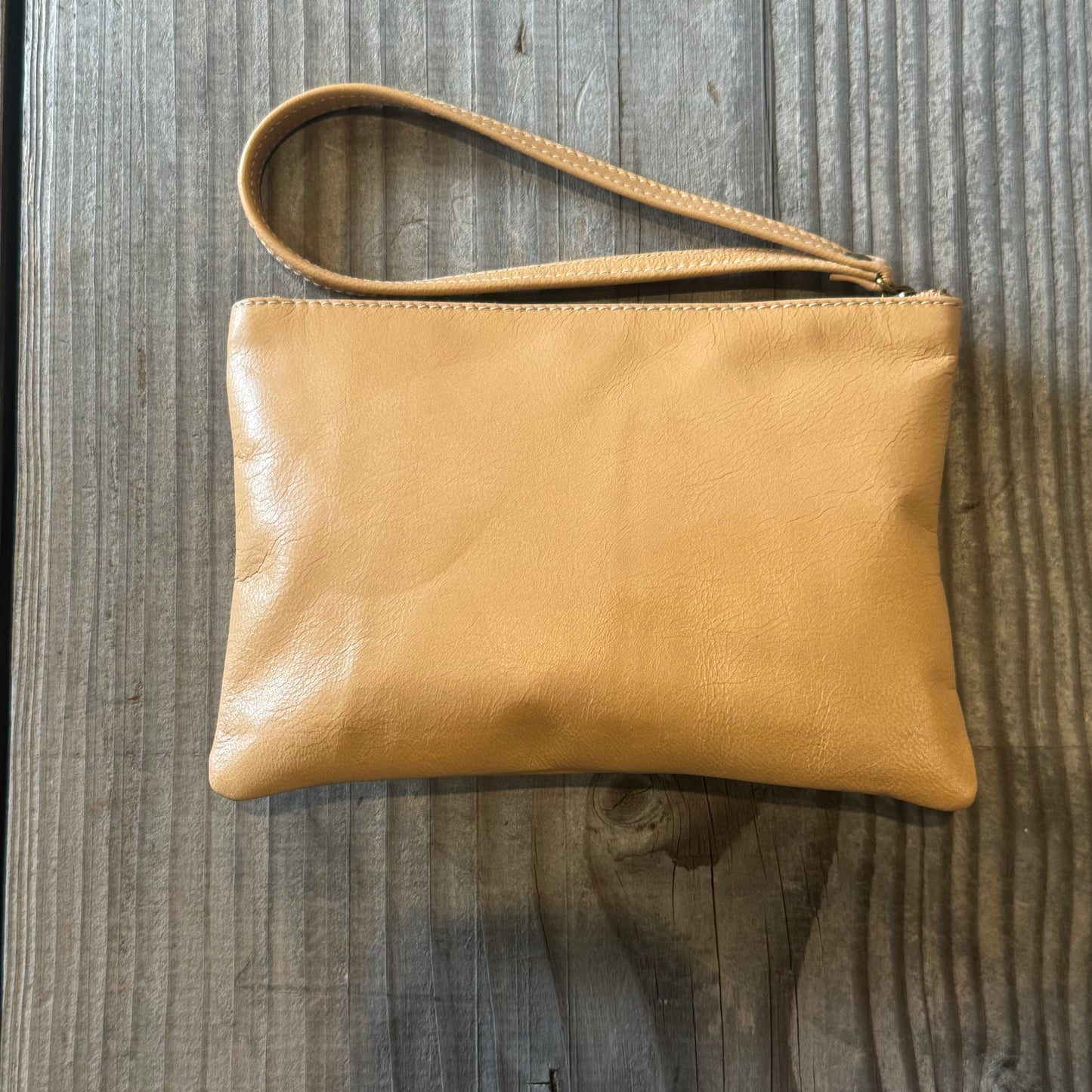 Leather Phone Clutch With Wrist Strap