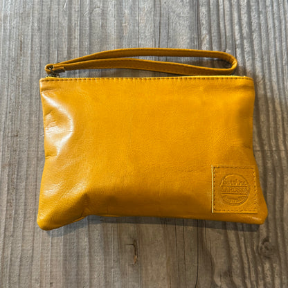 Leather Phone Clutch With Wrist Strap