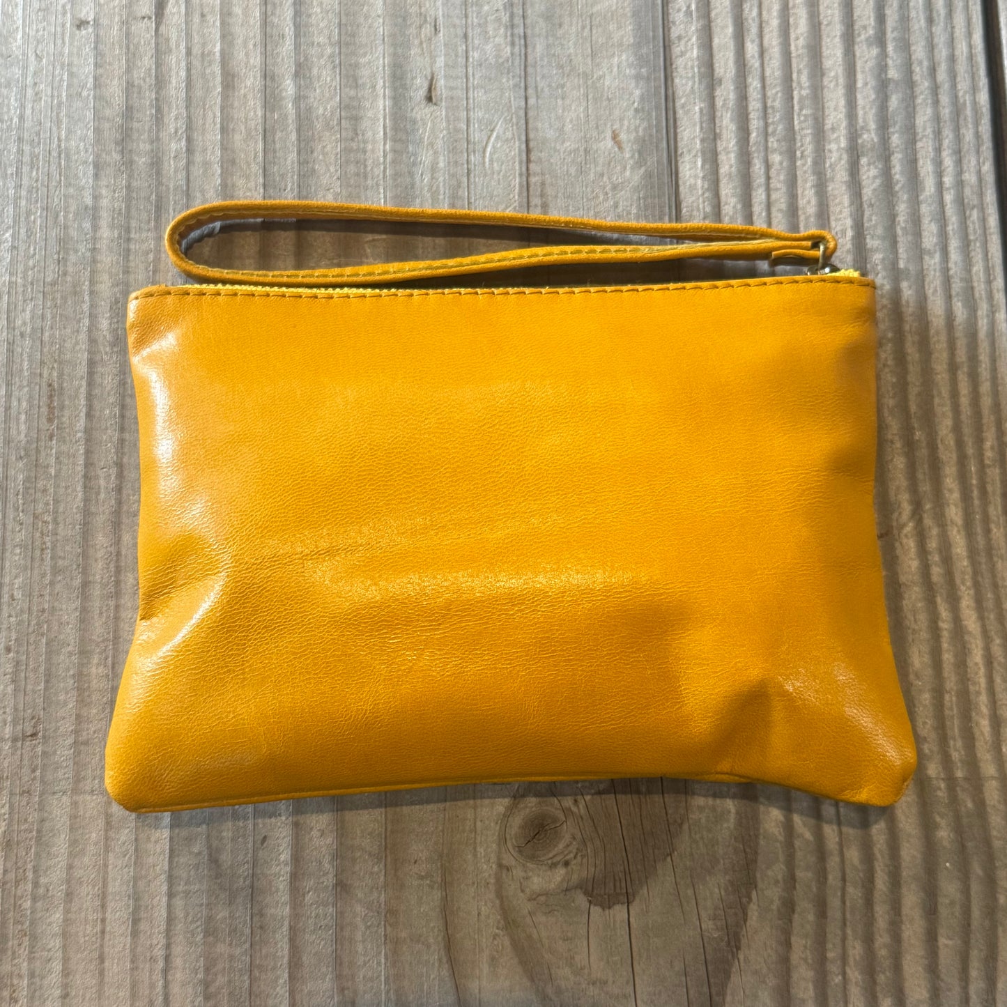Leather Phone Clutch With Wrist Strap