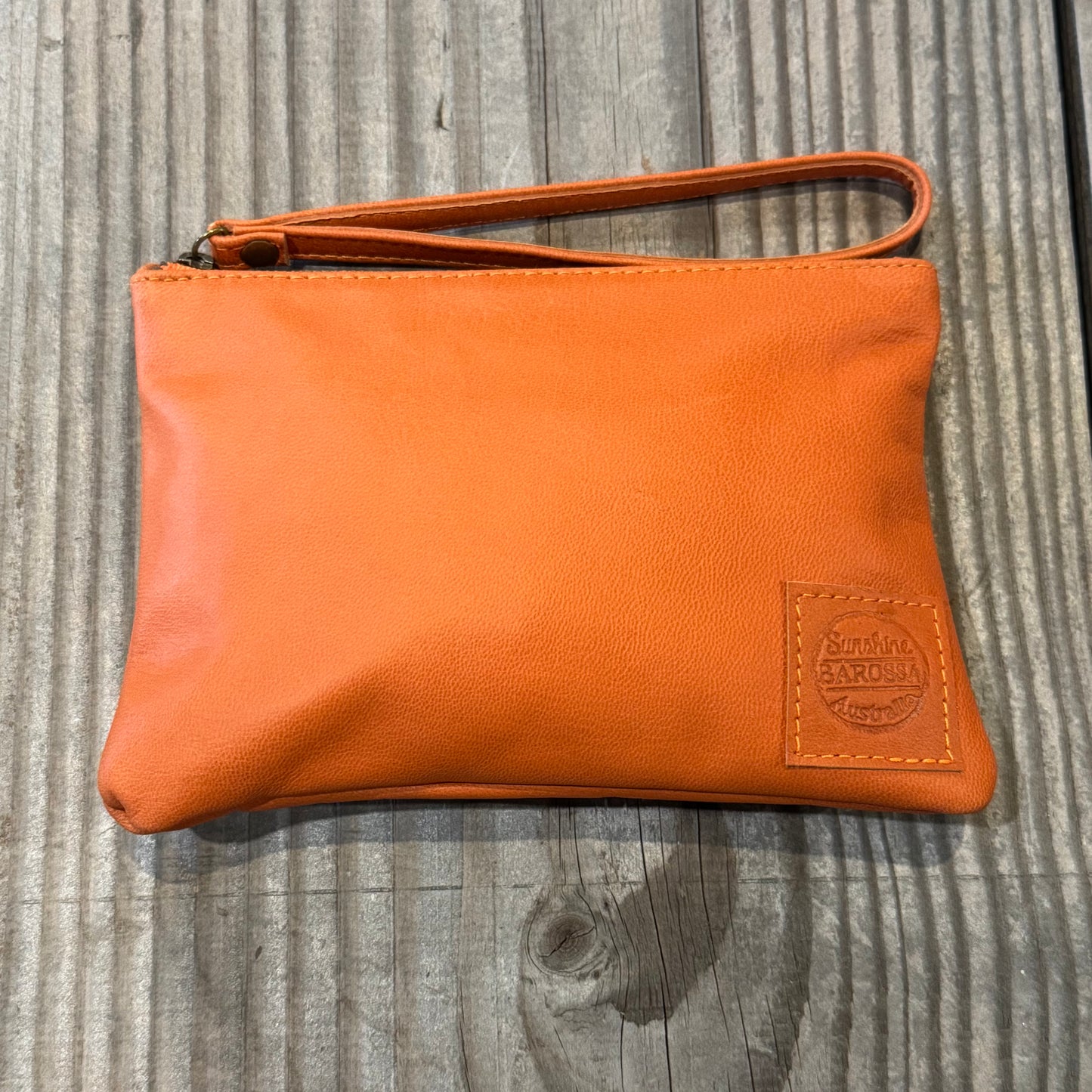 Leather Phone Clutch With Wrist Strap