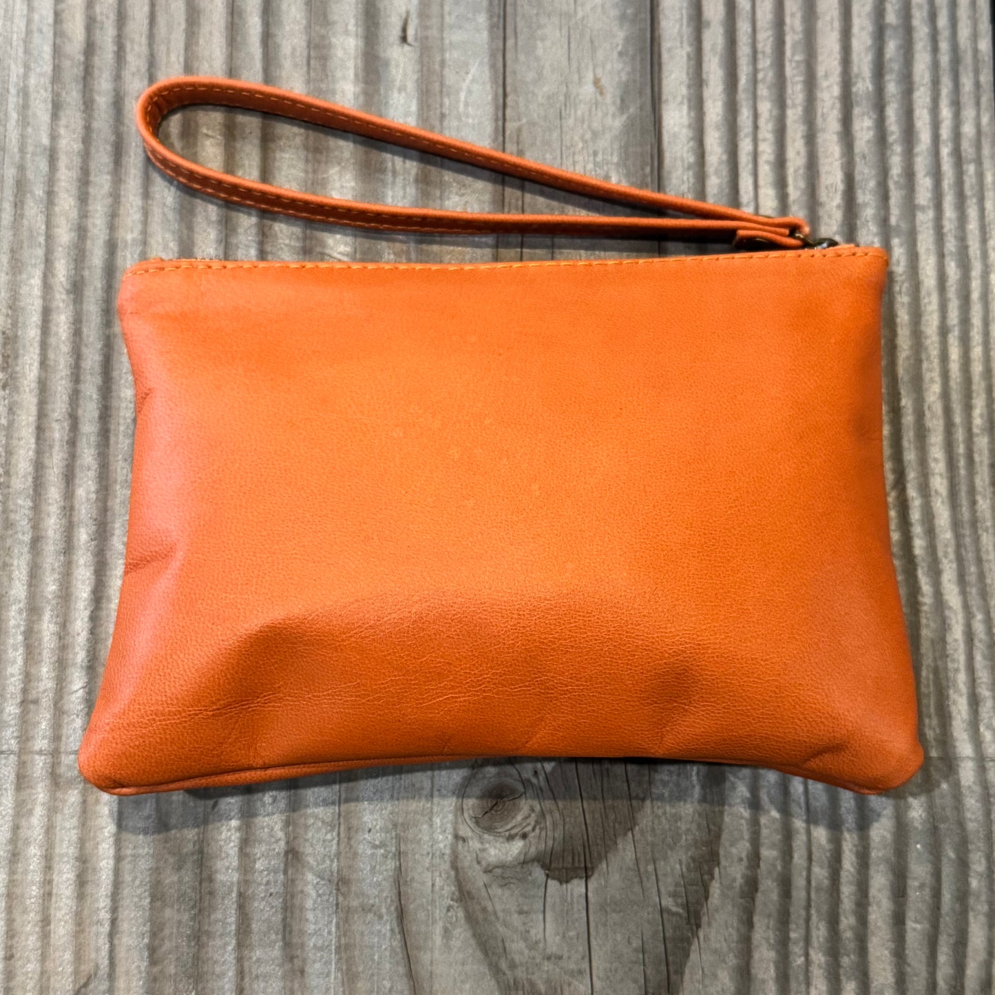 Leather Phone Clutch With Wrist Strap