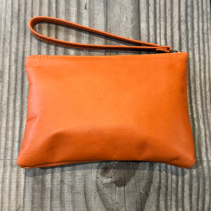 Leather Phone Clutch With Wrist Strap