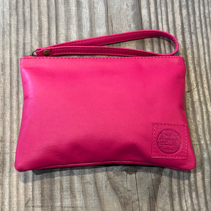 Leather Phone Clutch With Wrist Strap