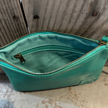 Leather Phone Clutch With Wrist Strap