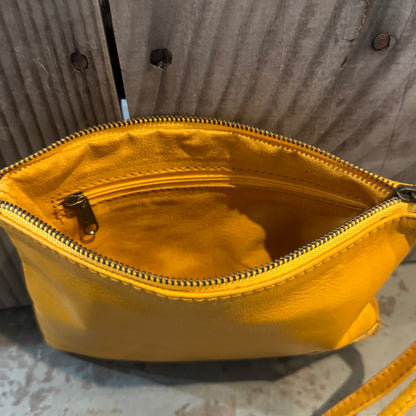 Leather Phone Clutch With Wrist Strap