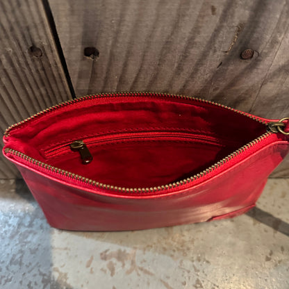 Leather Phone Clutch With Wrist Strap