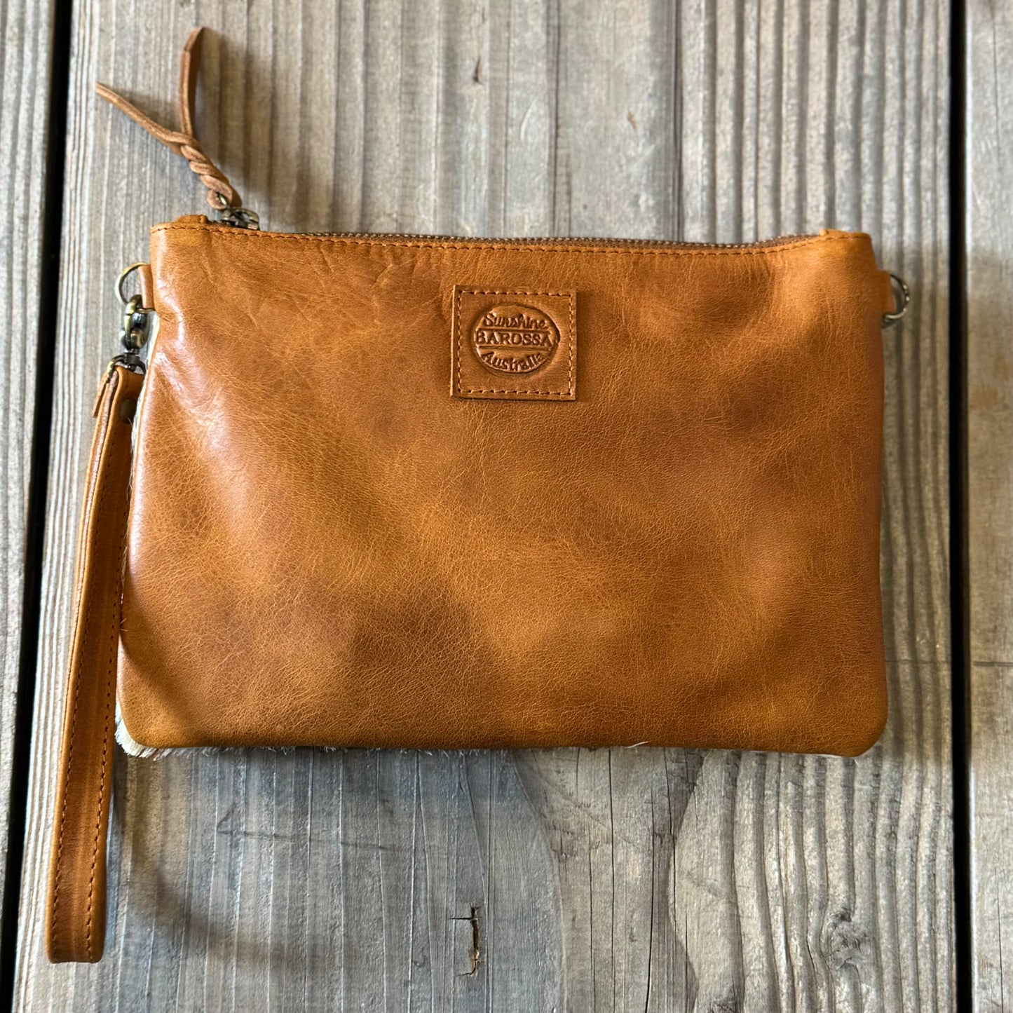 Cowhide Fur & Leather Clutch