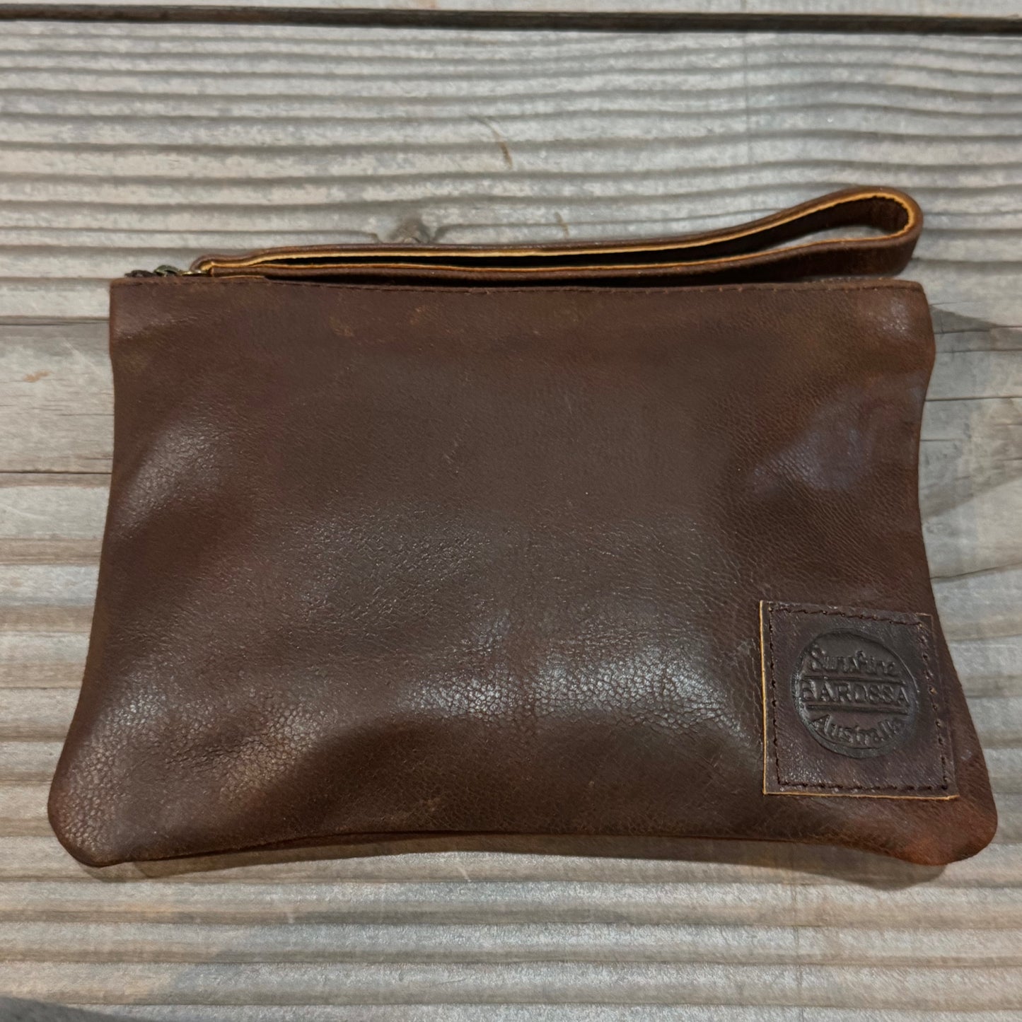 Leather Phone Clutch With Wrist Strap