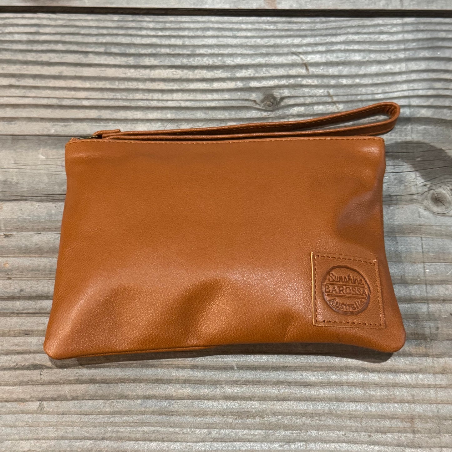 Leather Phone Clutch With Wrist Strap