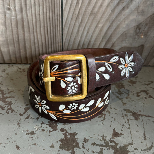 Hand-painted Leather Belts