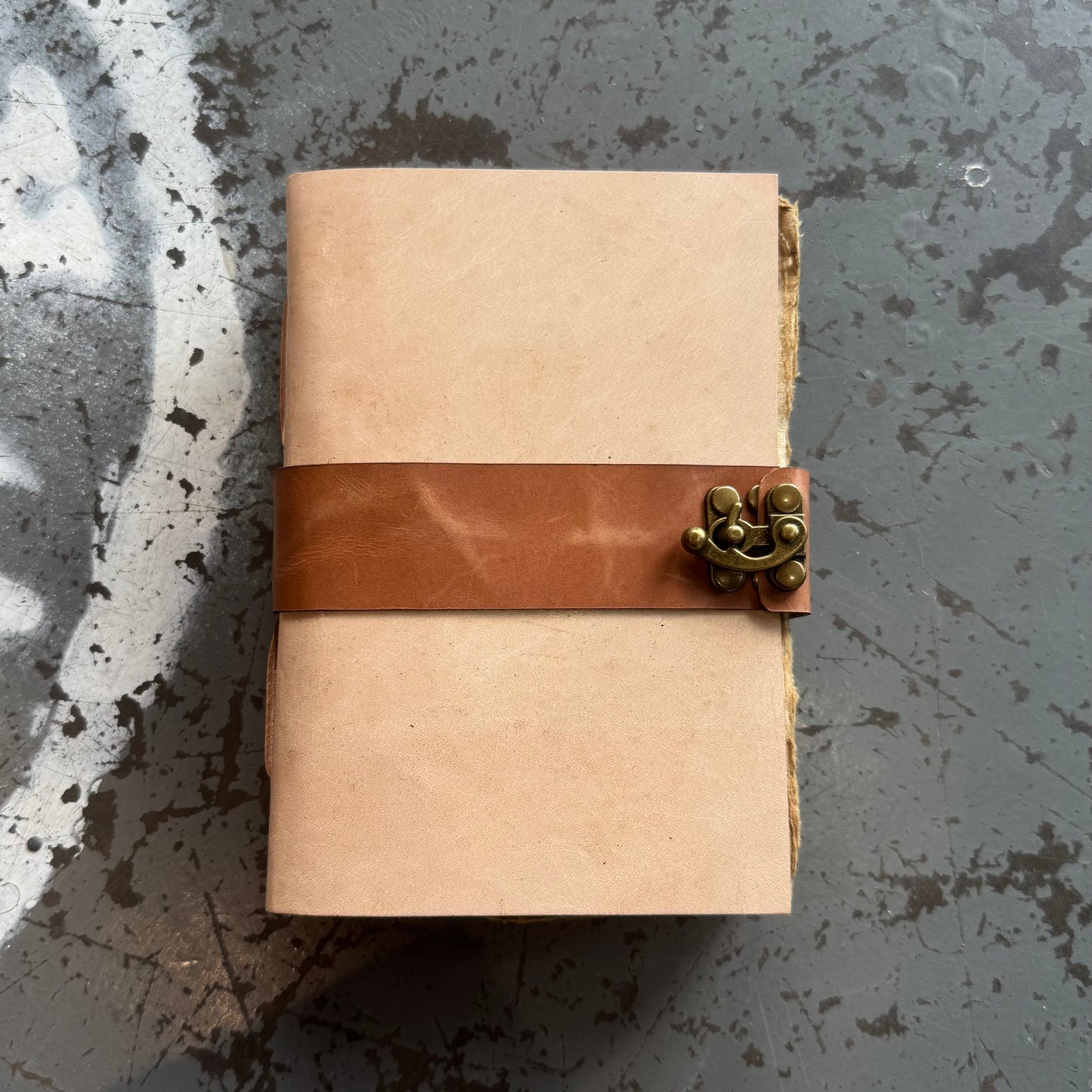 A5 Handmade Paper Bound Leather Journal