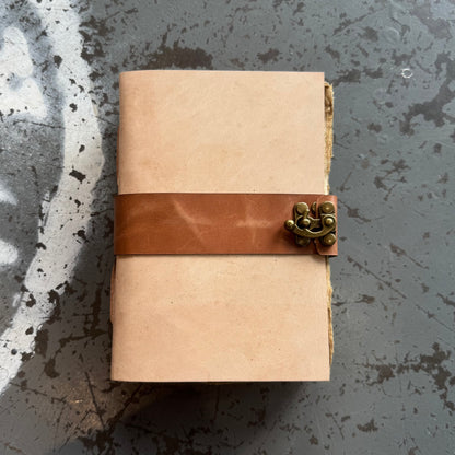 A5 Handmade Paper Bound Leather Journal