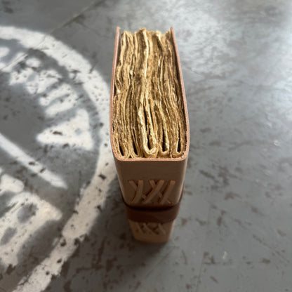 A5 Handmade Paper Bound Leather Journal