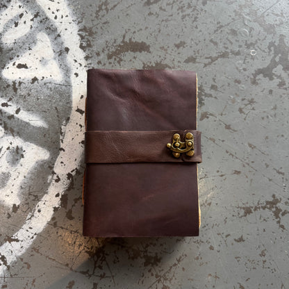 A5 Handmade Paper Bound Leather Journal