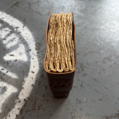 A5 Handmade Paper Bound Leather Journal