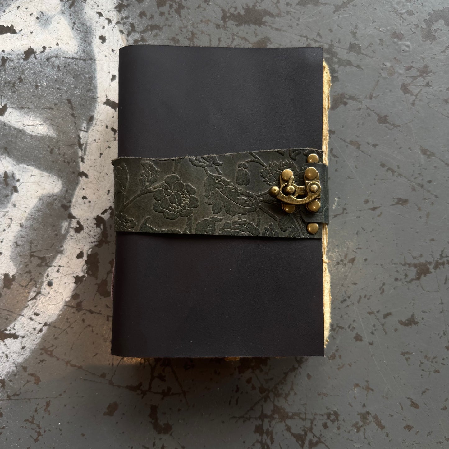 A5 Handmade Paper Bound Leather Journal