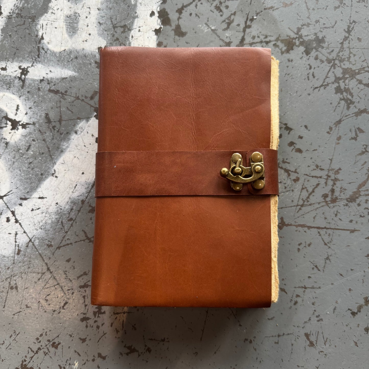 A5 Handmade Paper Bound Leather Journal