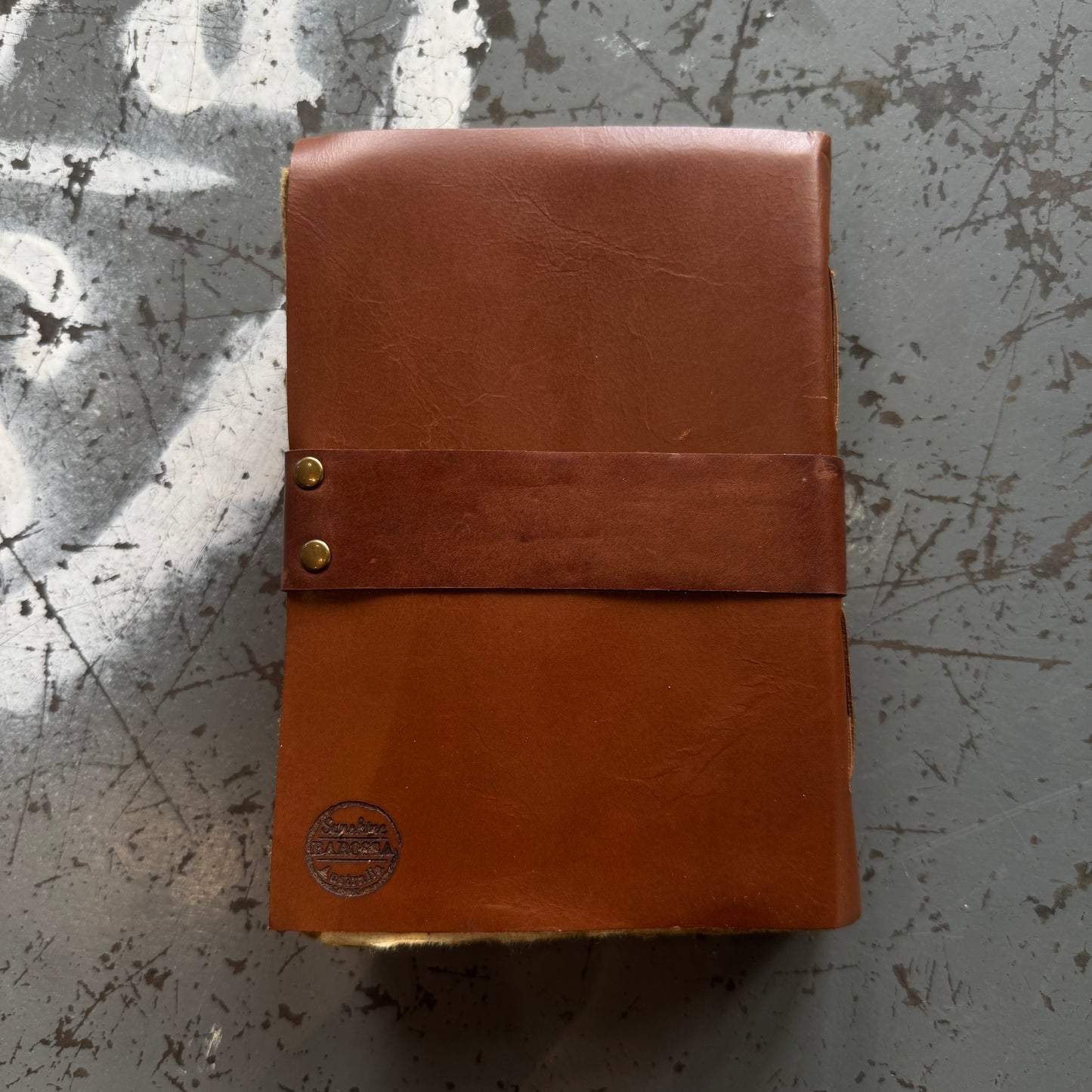 A5 Handmade Paper Bound Leather Journal