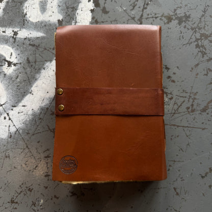 A5 Handmade Paper Bound Leather Journal
