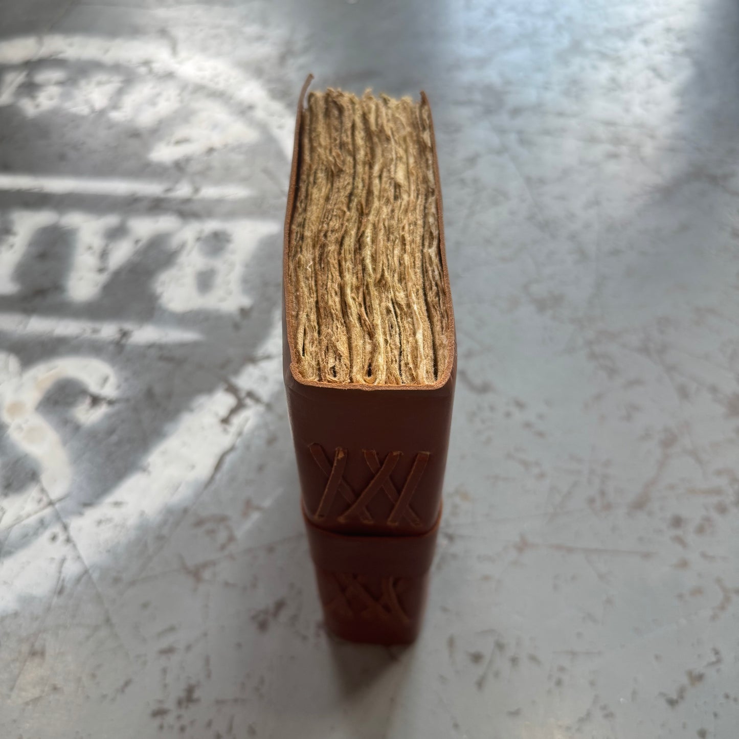 A5 Handmade Paper Bound Leather Journal
