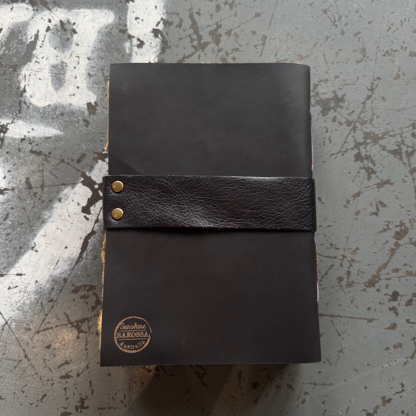 A5 Handmade Paper Bound Leather Journal