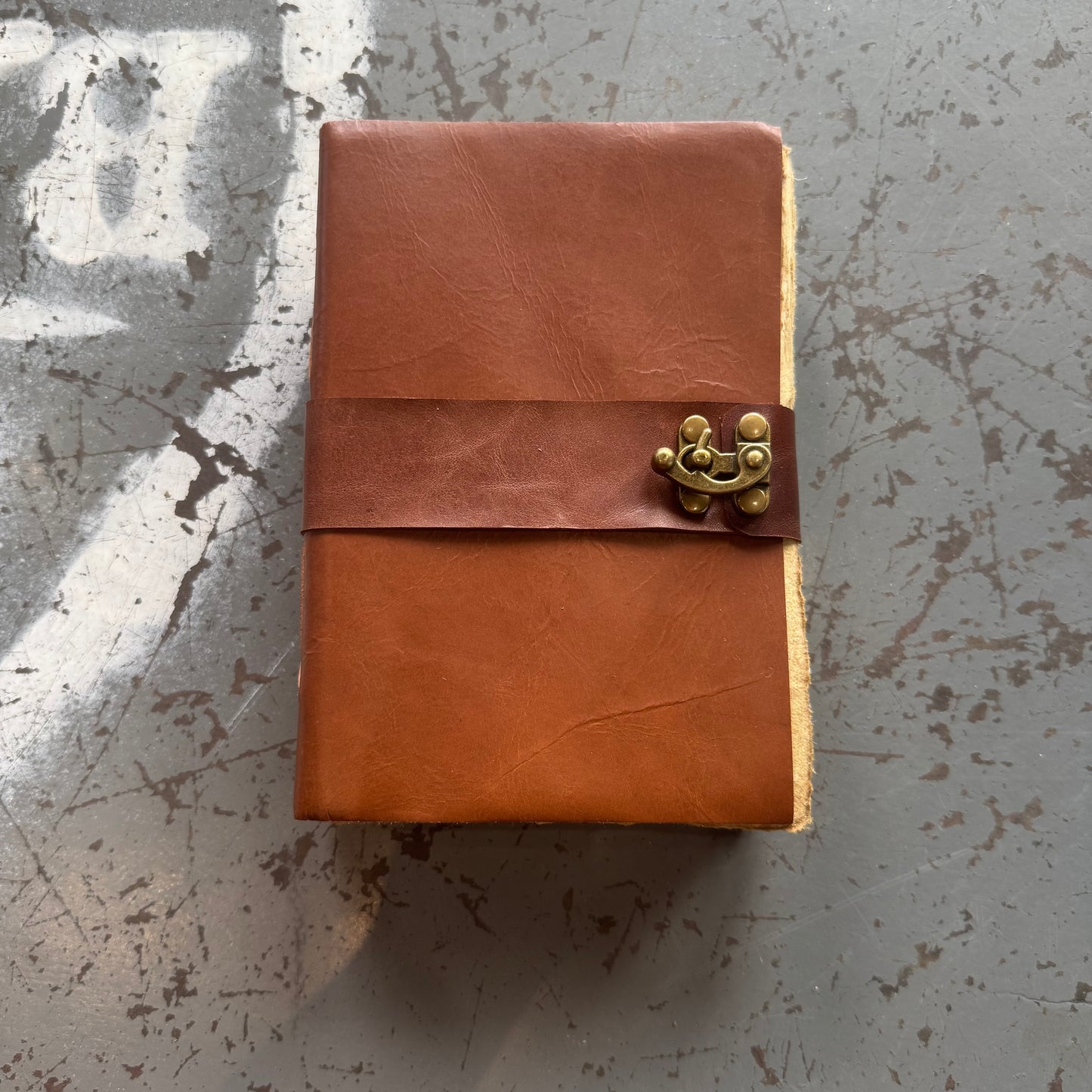 A5 Handmade Paper Bound Leather Journal