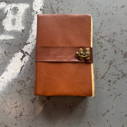 A5 Handmade Paper Bound Leather Journal