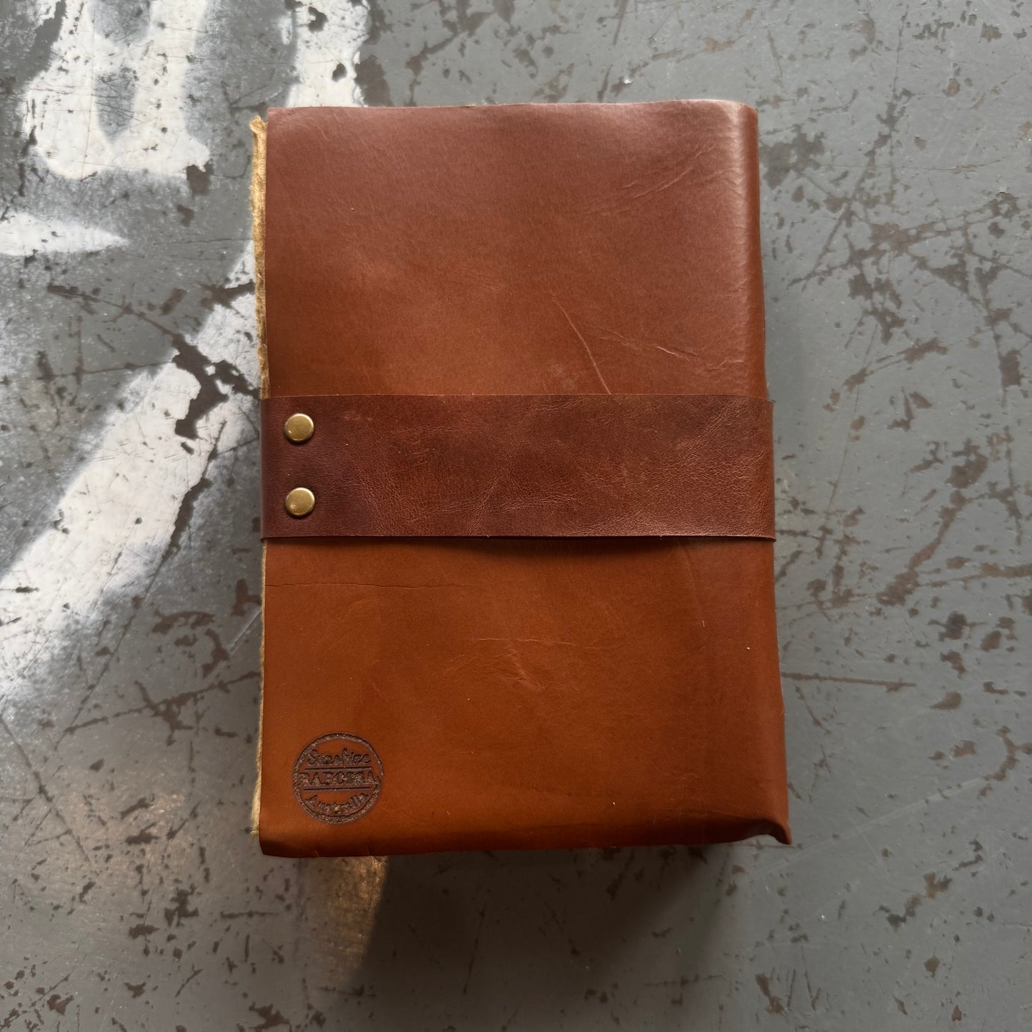 A5 Handmade Paper Bound Leather Journal