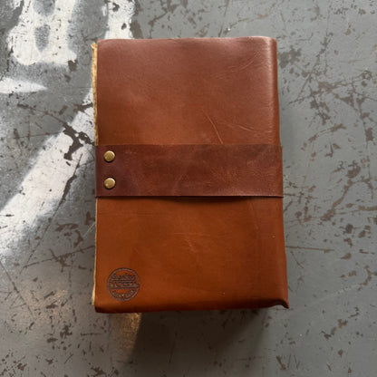 A5 Handmade Paper Bound Leather Journal