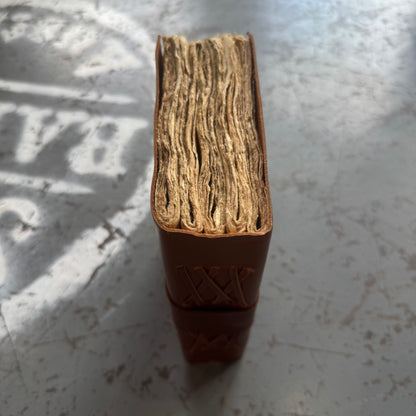A5 Handmade Paper Bound Leather Journal