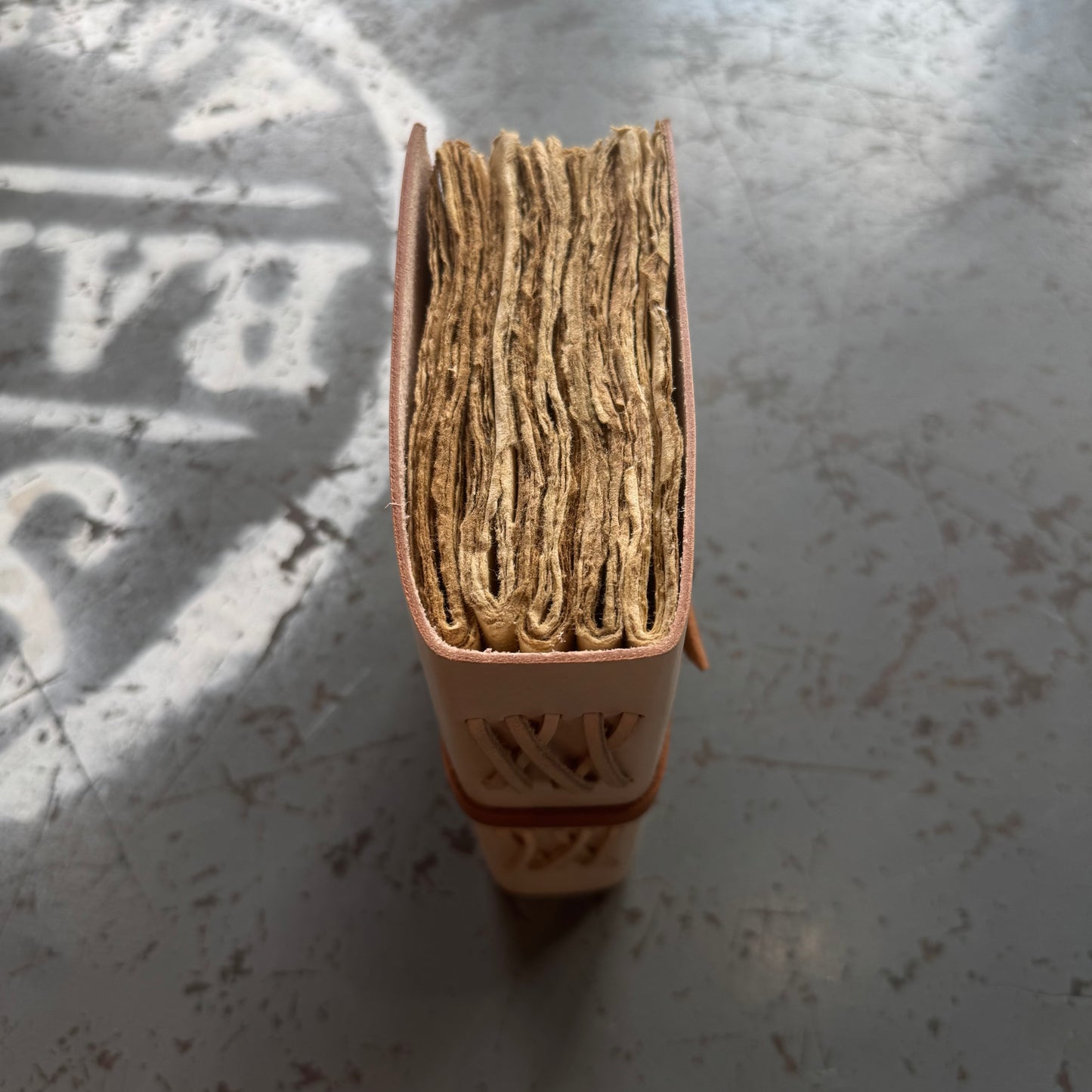 A5 Handmade Paper Bound Leather Journal