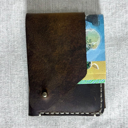 Hand-Stitched Raw Fold Wallet