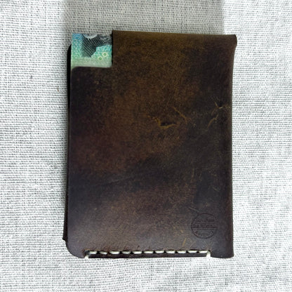 Hand-Stitched Raw Fold Wallet