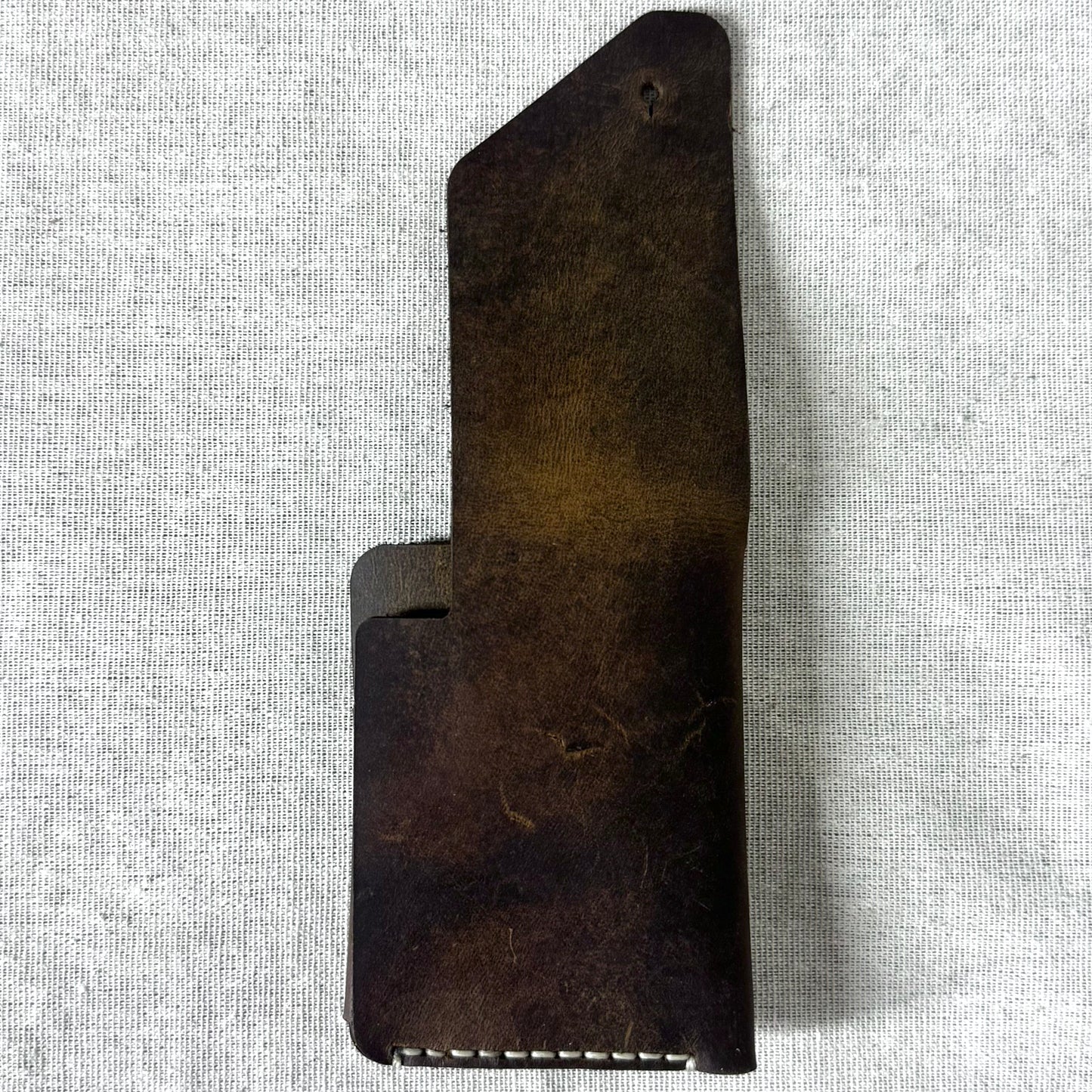 Hand-Stitched Raw Fold Wallet