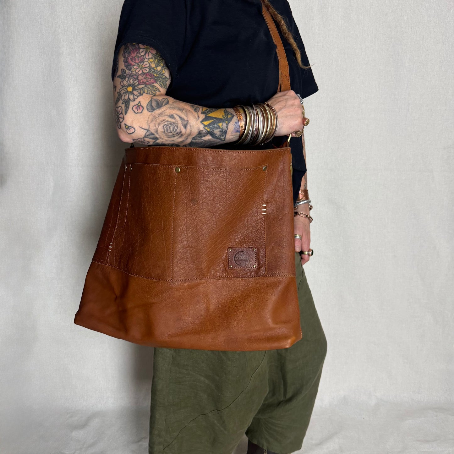 The Big Soft Vintage Tan Slouch/Tote