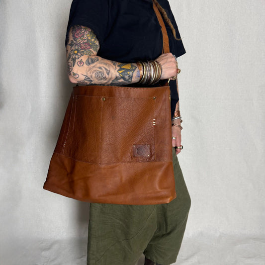 The Big Soft Vintage Tan Slouch/Tote