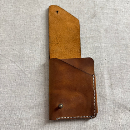 Hand-Stitched Raw Fold Wallet