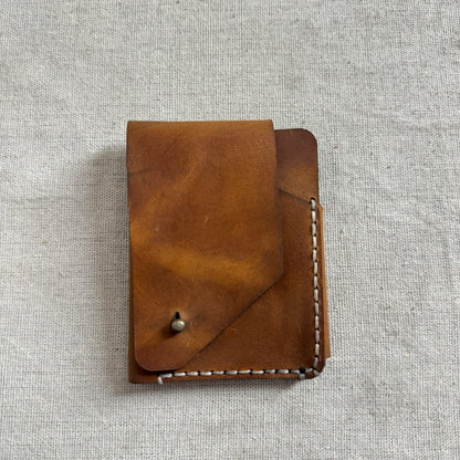 Hand-Stitched Raw Fold Wallet