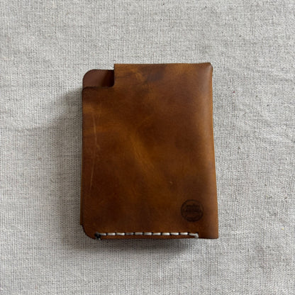 Hand-Stitched Raw Fold Wallet