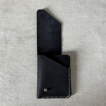 Hand-Stitched Raw Fold Wallet