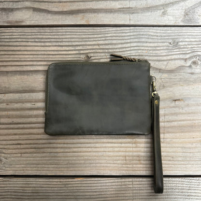 Long-Zippered Leather Clutch