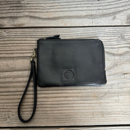 Long-Zippered Leather Clutch