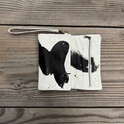 JP Hand-painted Soft White Leather Wallet/Purse