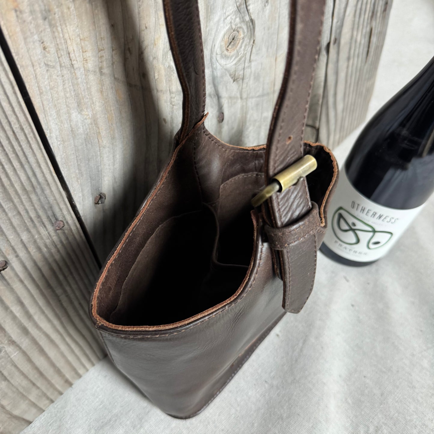 Twin Bottle Leather Wine Carrier