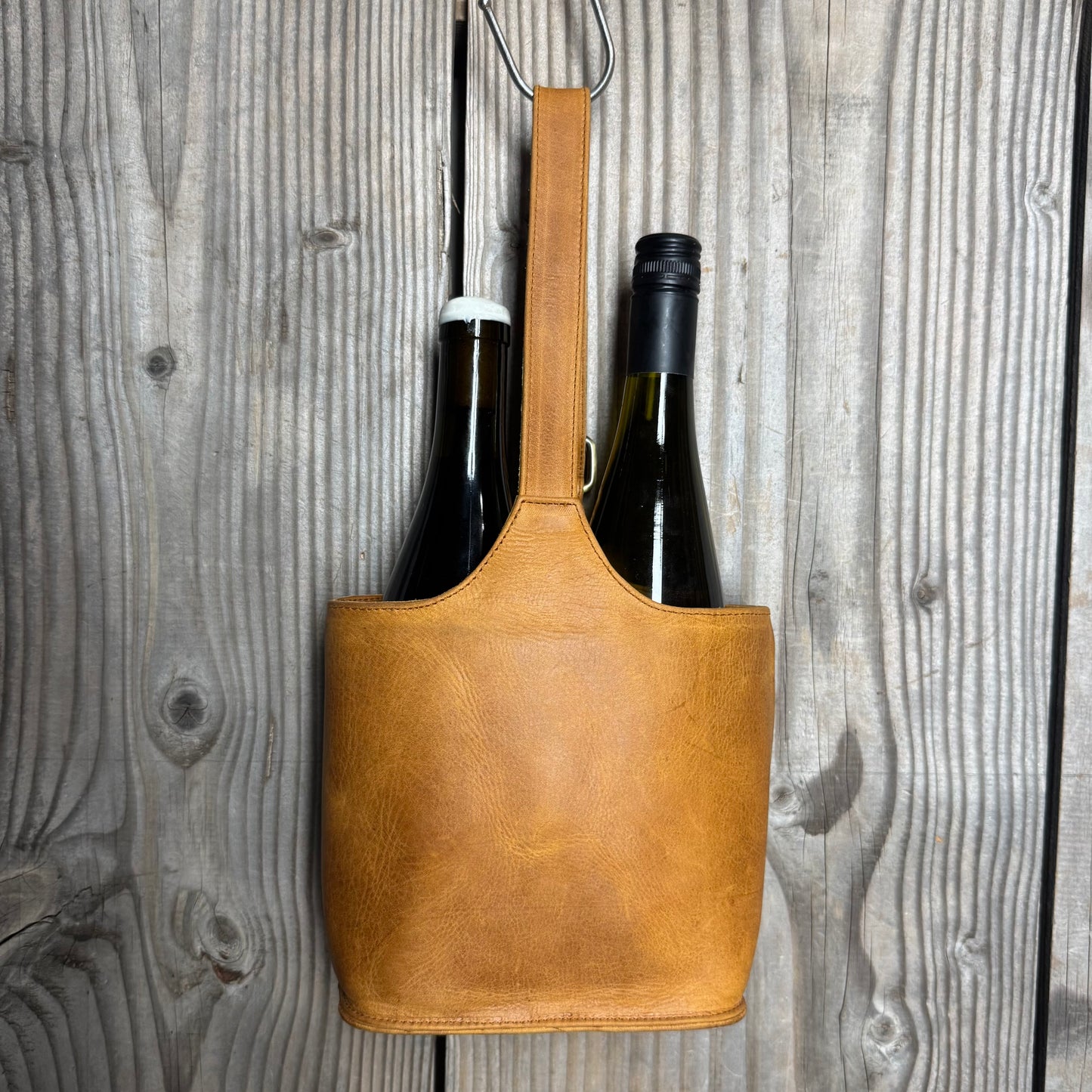 Twin Bottle Leather Wine Carrier